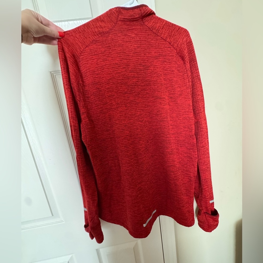 Nike Red Half-Zip Pullover with White Logo - Picture 2 of 6